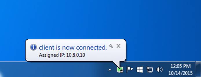 OpenVPN Windows Connected OpenVPN Windows Connected