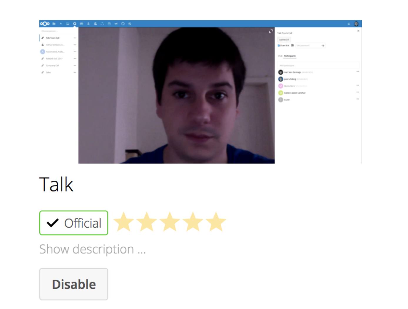 Talk addon Talk addon