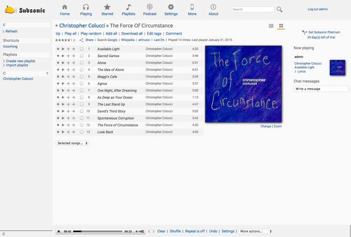 The Subsonic Interface. The Subsonic Interface.