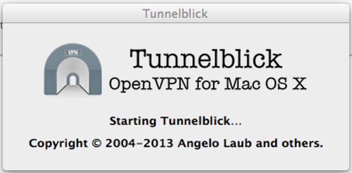 Splash screen for TunnelBlick. Splash screen for TunnelBlick.