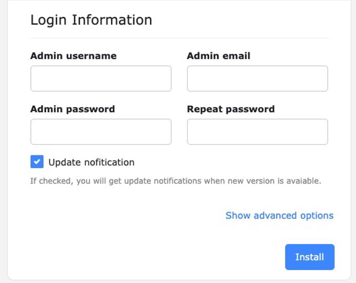 Screenshot of the Microweber admin credentials Screenshot of the Microweber admin credentials