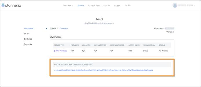 UTunnel Dashboard setup UTunnel Dashboard setup